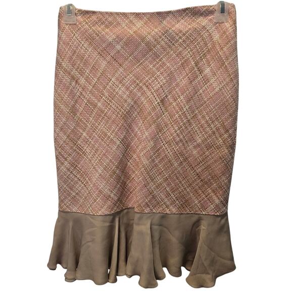 VTG Bill Blass Evening Separates sz 8 pink tweed silk ruffles - Picture 3 of 12